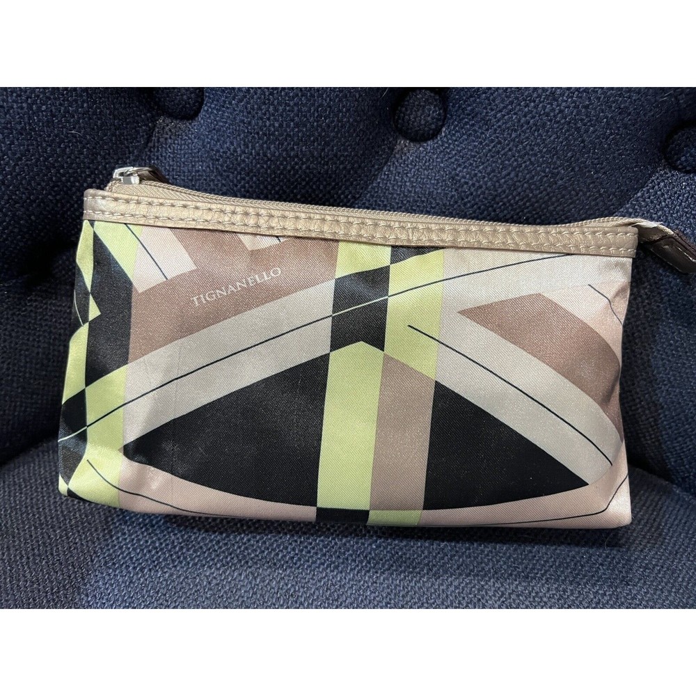 Tignanello Cosmetic Case - Zip Top- Very Clean Condition- Approx. 8” X 4.5”